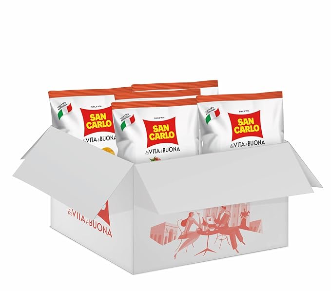San Carlo Multi Pack 5X Tomato n°1 Italian Potato Chips - 150gr - for Snacking Bliss