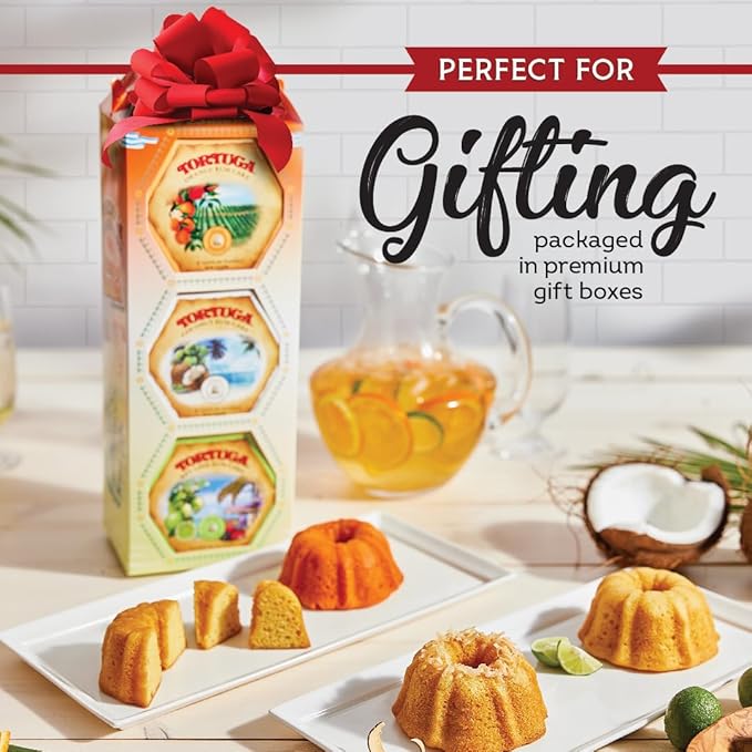TORTUGA Caribbean Cinnamon Raisin Rum Cake - 16 oz Rum Cake 2 Pack - The Perfect Premium Gourmet Gift for Stocking Stuffers, Gift Baskets, and Christmas Gifts - Great Cakes for Delivery