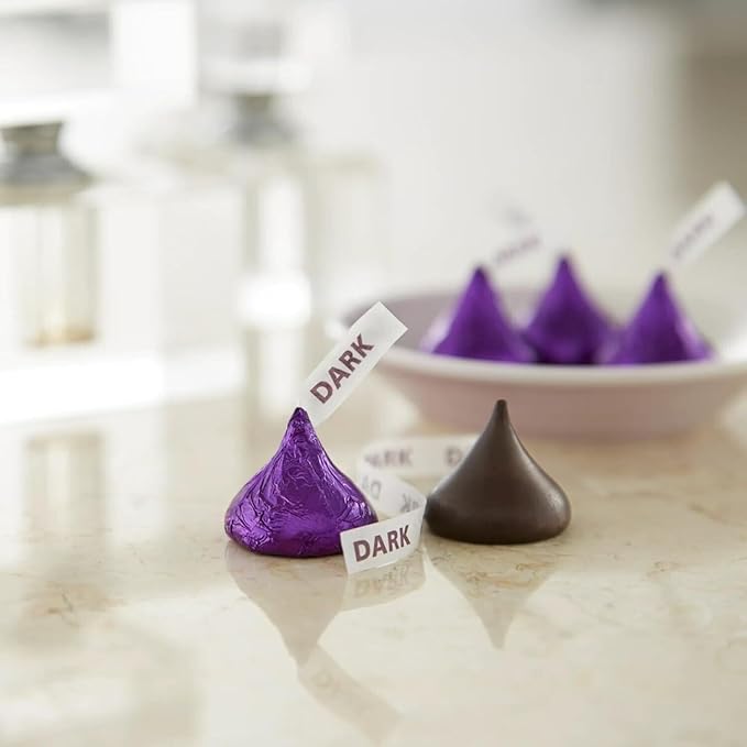 HERSHYS Kisses Special Dark, Mildly Sweet Chocolate Bulk Candy - Perfect for Holidays ! (5 Pound Bag), Full Size B0F1DKPQL3