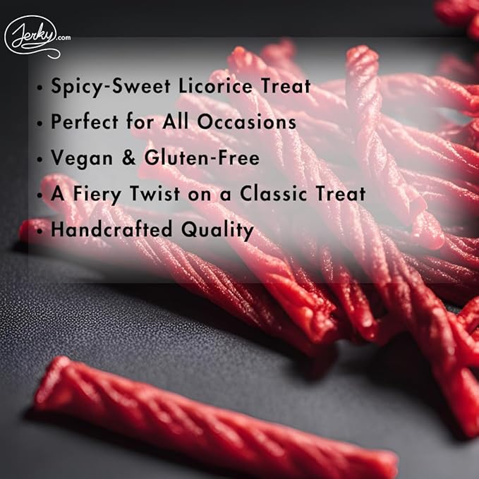 Cinnamon Licorice Twists Pack of 3 - Old Fashioned Christmas Candy, Fat-Free Chewy Licorice Candy, Fun Treat, Delicious Snack, Christmas Treats - Soft & Chewy Texture with Bold Fresh Flavor (Total 24oz)