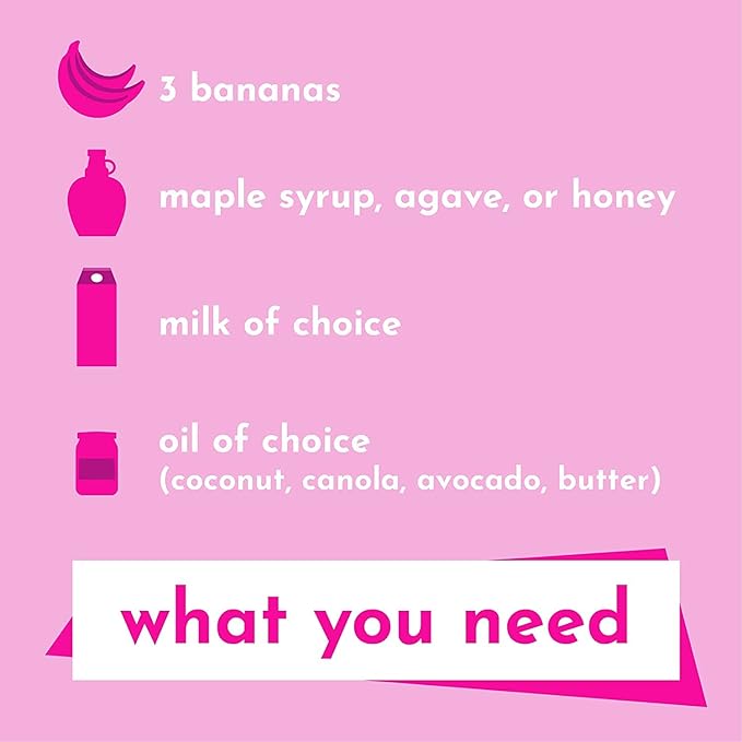 GoNanas Cinnamon Roll Banana Bread Mix, Vegan, Gluten Free Healthy Snacks. Oat Flour Bread or Muffin Mix. Women Owned, US Ingredients, Dairy Free, Nut Free, Delicious Snacks (1 Pack)
