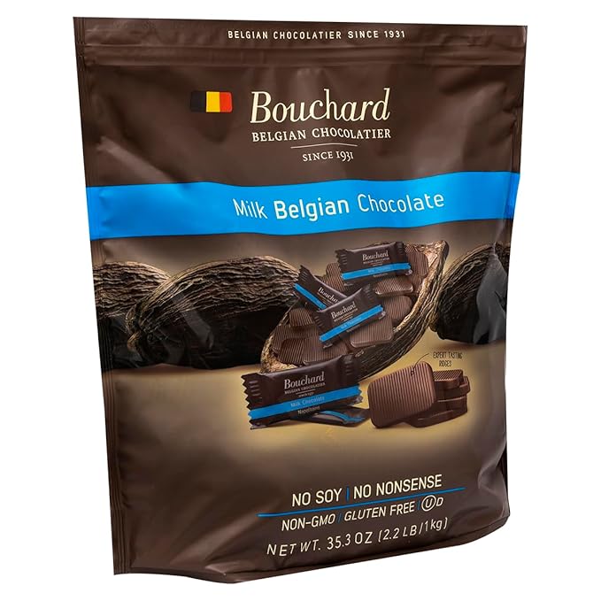 Bouchard Belgian Milk Chocolate Napolitains 35.3 OZ (2.2 LB/1KG)