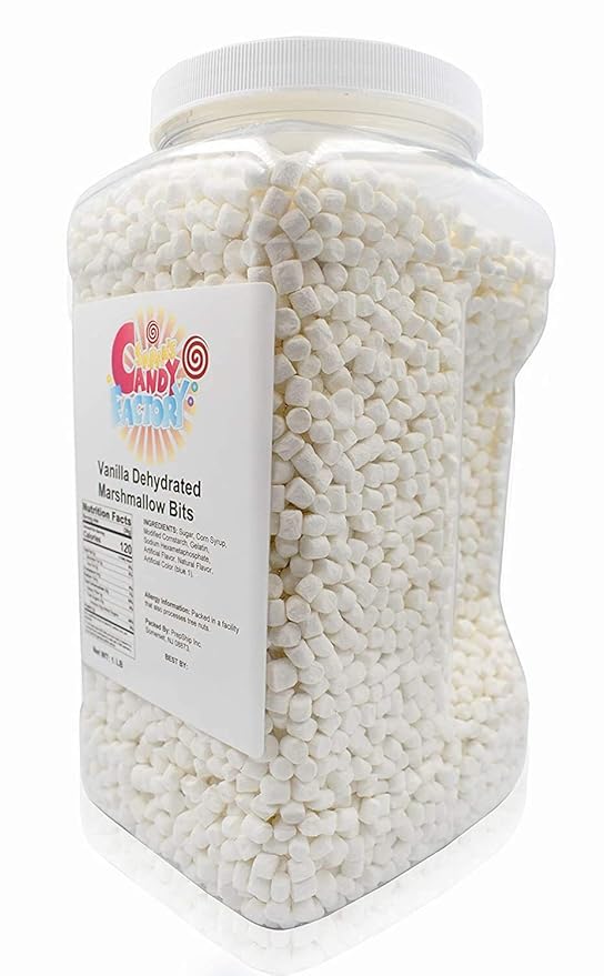 Sarah's Candy Factory Vanilla Mini Dehydrated Marshmallows in Jar, 1 Lb