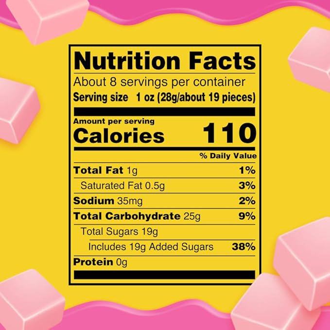 STARBURST Candy Bulk - Minis All Pink Fruit Chews, Pink Snacks, 8oz (Pack of 8)