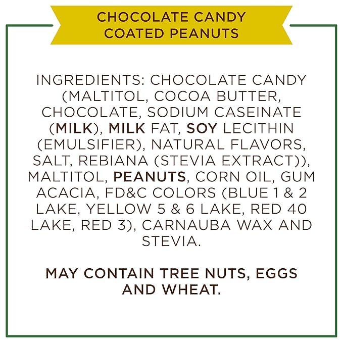 Sugar Free Chocolate Candy Coated Peanut Gems-1 lb Deliciously Crafted for a Guilt-Free Indulgence Made with Stevia Extract-Perfect for Health-Conscious Chocolate Lovers(16 oz)
