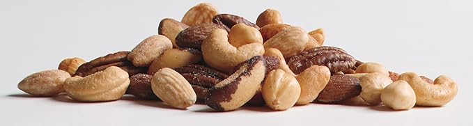 The Swiss Colony Premium Fancy Mixed Nuts in Gift Tin - Pecans, Almonds, Cashews, Brazil Nuts, Filberts (Hazelnuts), No Peanuts, Salted Treats Perfect for Snacking, 1 lb. 12 oz.