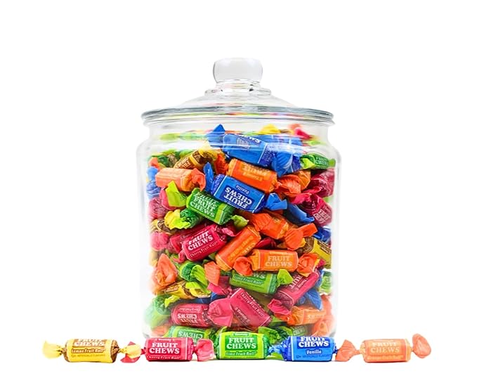 Mini Fruit Flavored Tootsy Fruit Chews - Fruity Flavored Tootsy Bites, Bulk Individually Wrapped Candy - by Queen City Candy Cave (1 Pound)