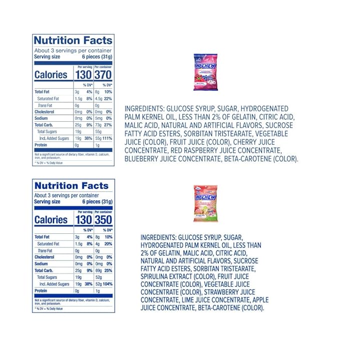 HI-CHEW Variety Mix, Pack of 8 Bags - 23 Flavors including Getaway Mix - Unique Fun Soft & Chewy Taffy Candy - Immensely Juicy Fruit Flavors - Individually Wrapped for Sharing