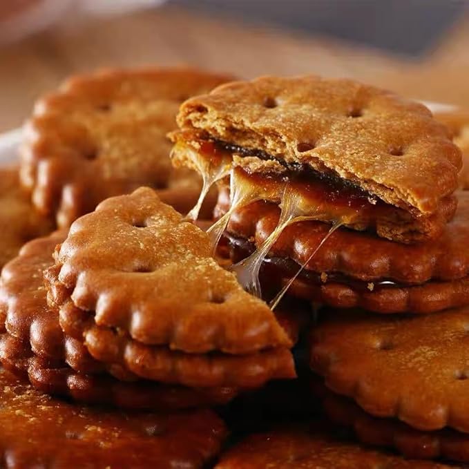 Traditional handcrafted flavor black sugar malt sandwich cookies 9.1oz per bag, individual small packaging, crispy and non-sticky, snack for afternoon tea, nostalgic Taiwanese flavor