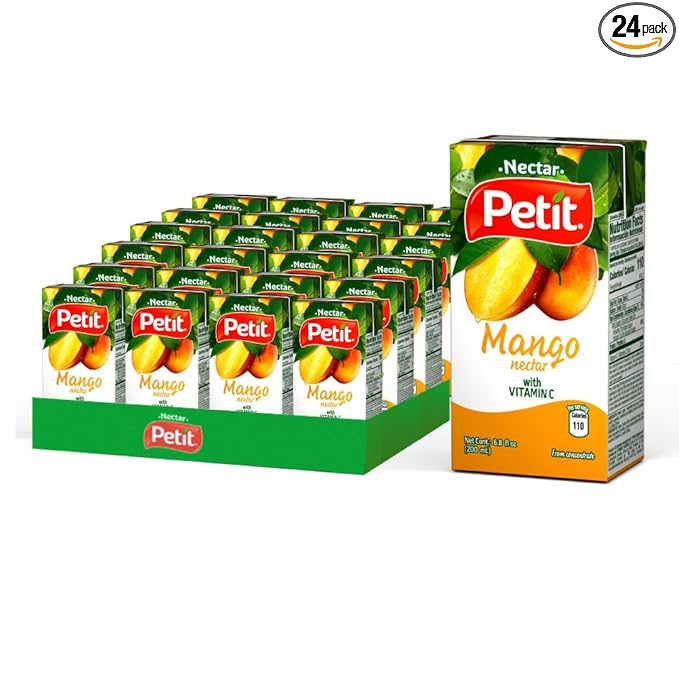 Petit Mango Nectar, 200 ml (Pack of 24) – Refreshing Tropical Fruit Beverage