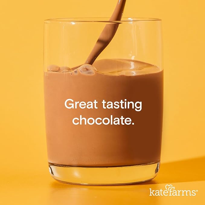 KATE FARMS Organic1.0 Chocolate Nutrition Shake, 16g Protein, 27 Vitamins and Minerals, Meal Replacement 11 oz (12 Pack)