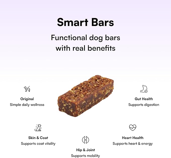 Pawco Magic Bar Hip & Joint Treat – High Protein Peanut Butter Dog Biscuit – 8-Pack – Healthy Snack Made with Natural Ingredients: Peanut Butter, Pumpkin, Sweet Potato, and Apples
