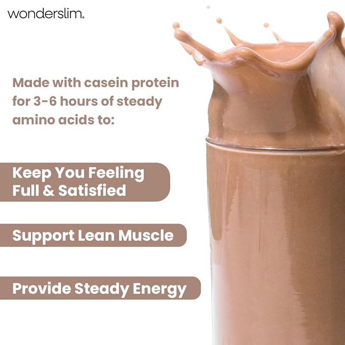 WonderSlim Meal Replacement Shake, Mocha Cream, 15g Protein, 24 Vitamins & Minerals, Gluten Free (7ct)
