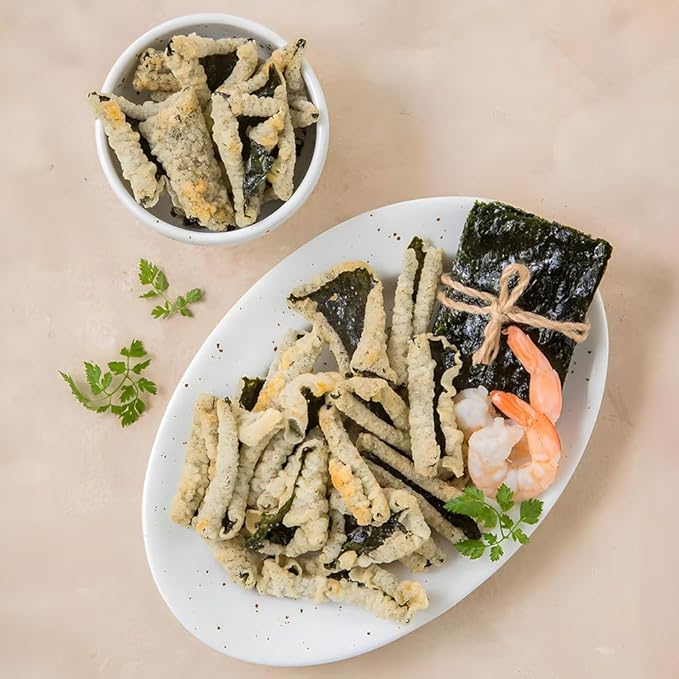 [Dongwon] YANGBAN Seaweed Chips | Enticing Shrimp Flavor | Authentic Korean Nori Seaweed Snack | Crispy and Light | Traditional Kimbugak (김부각) Snack (1.76 oz x 1 pack)