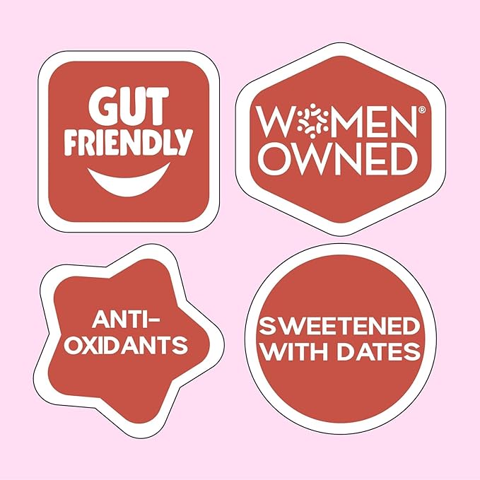 Strawberry Sparkling Wellness Soda - Naturally sweetened with dates - Crafted with balsamic vinegar - 5 simple ingredients - Low calorie - Antioxidant-rich - No added sugar 12 pack