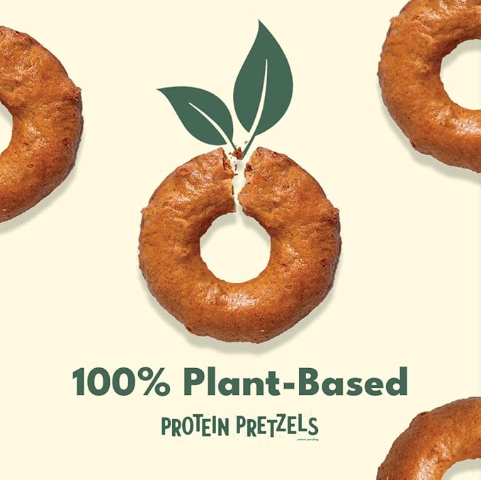 Crisp Power High Protein Pretzels, Sea Salt, High Protein Snack, 28G Protein, Low Carb, Crunchy, No Added Sugar, Keto-Friendly Snack, 1.75 oz Bags, 24 Pack, Vegan, Plant-Based, Keto