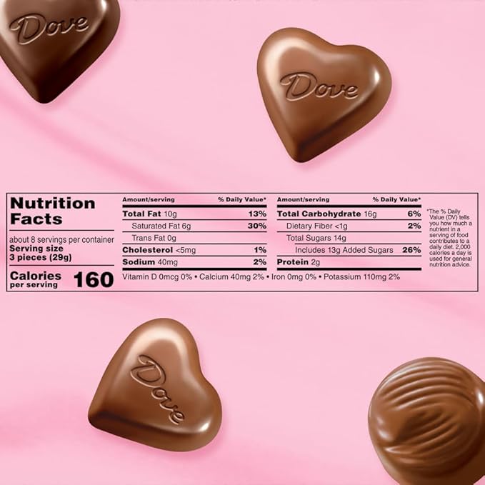 Dove Assorted Chocolate Truffles, 8.55 oz Heart Tin