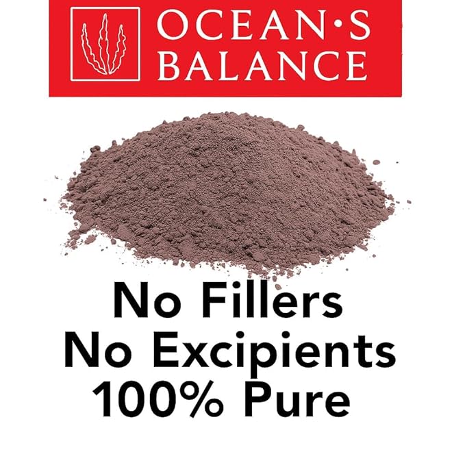 Ocean’s Balance Organic Dulse Powder - Maine Coast Seaweed - Atlantic Ocean Sea Vegetables, Perfect for Keto Diet, Paleo Diet, Vegetarian Lifestyle or Vegan Diet - Gluten Free(4 Ounce)