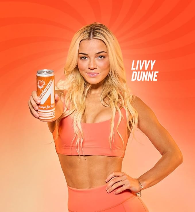 Accelerator Energy Drink, Orange Ice Pop 12oz can (12 pack), Zero Sugar, Sustained Energy from 100% Natural Caffeine (200mg from Green Coffee Bean & Green Tea extract)