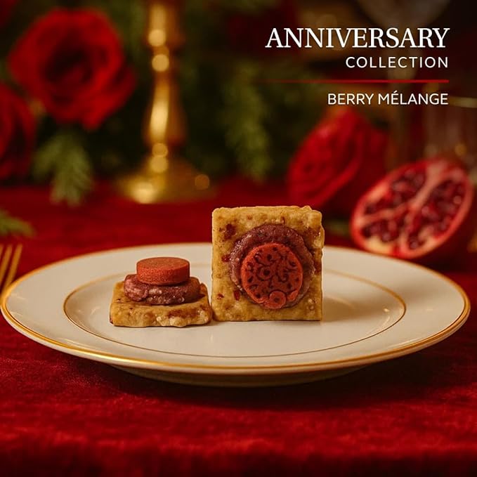 Laumière Gourmet Fruits - Superfood Parfait Collection [Happy Anniversary Edition] - Square (16 Pcs) - Healthy Gift Basket - Dried Fruit Gift Basket - No Added Sugar - Gluten Free