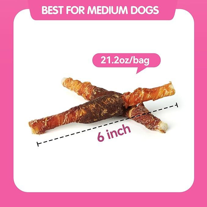 Puddonio Dog Treats, Triple Flavor Rawhide Sticks, Chicken, Duck & Chicken Liver, Chews for Medium & Small Dogs, 21.16 oz