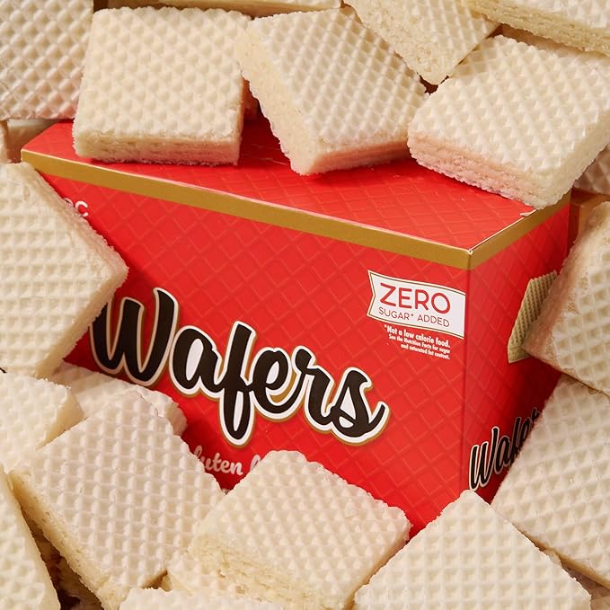 ChocZero Vanilla Wafer Cookies – No Added Sugar, Keto Friendly, Low Carb Cookies with No Sugar Alcohols, Gluten Free & Individually Wrapped – 8 oz Box