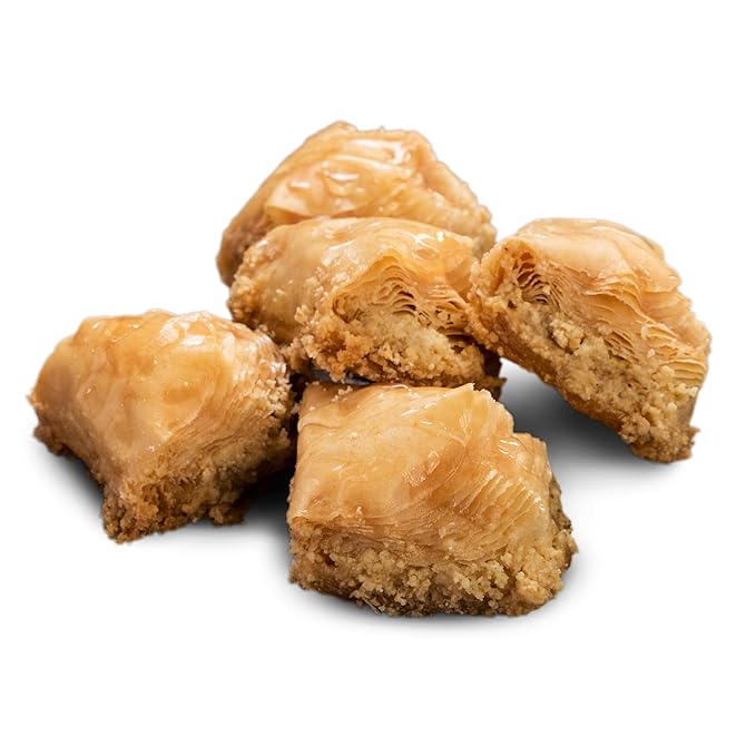 Shatila Food Products Baklawa, Mini Roses Cashews Baklava Pastry, Mediterranean Sweets Arabic Desserts, 66 Pieces