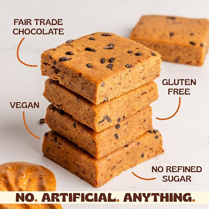 Elavi Peanut Butter Chocolate Protein Brownie, 10g Protein, 10g Fiber, Non-Dairy, Vegan & Gluten Free, Guilt-Free Snack | No Added Sugar, No Sugar Alcohols, Kid Friendly (8 pack)