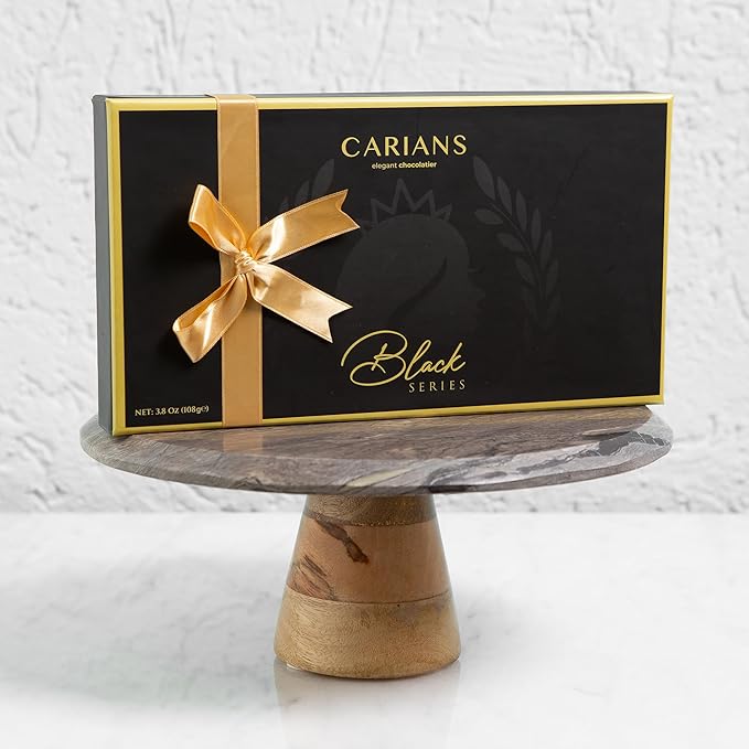 CARIANS Assorted Gourmet Chocolate Truffles Box, Luxury Candy Gift Basket with Dark, Milk & Hazelnut Truffles, Great For Gift Giving, Anniversary, Valentine's Day, 10 Pcs.