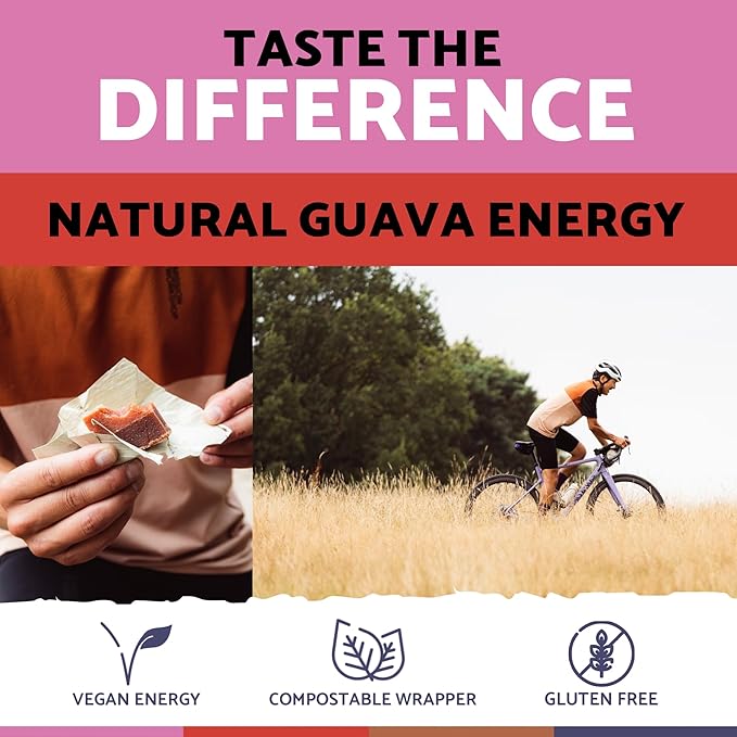 LUCHOS Energy Blocks - Guava & Raspberry, 10 x 400 g | Colombian On-the-Go Sports Nutrition for Running, Cycling & Hiking | A Natural Alternative to Bars & Gels | Vegan, Gluten Free & Easy to Digest