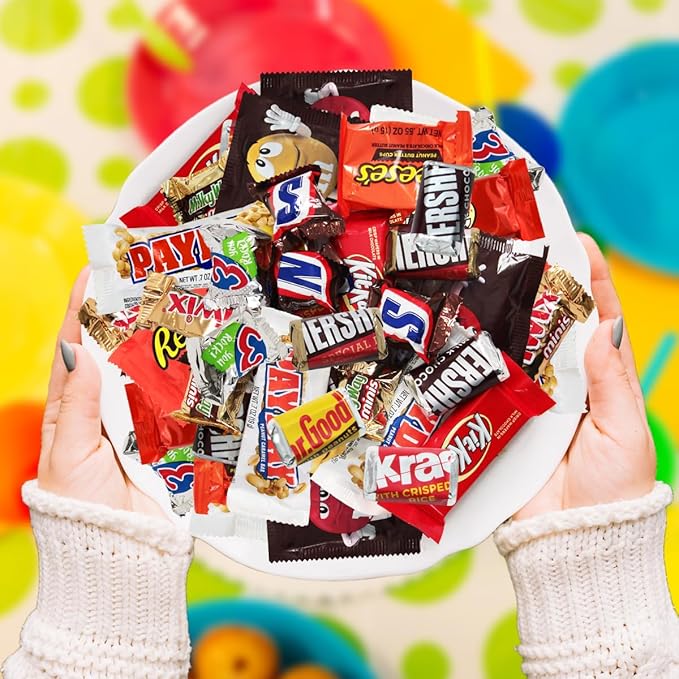 Assorted Chocolate Candy Mix - Individually Wrapped Chocolates - 2lb Bulk Variety Pack for Snacking, Sharing, and Gifting - Ideal for Home, Office, and Events