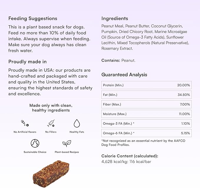 Pawco Magic Bar Hip & Joint Treat – High Protein Peanut Butter Dog Biscuit – 8-Pack – Healthy Snack Made with Natural Ingredients: Peanut Butter, Pumpkin, Sweet Potato, and Apples