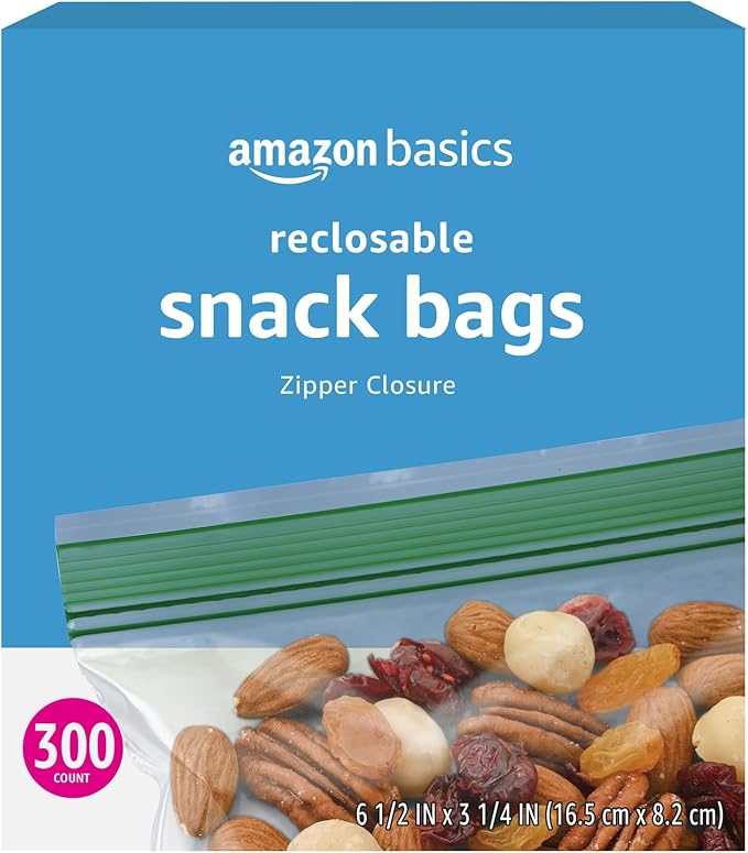 Amazon Basics Snack Storage Bags, 300 Count