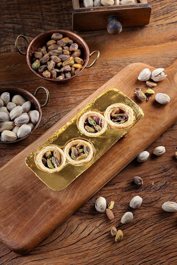 Snacklava Pistachio Bird's Nest Baklava - 6 Pack (24 Pieces) - No Artificial Ingredients, Colors or Preservatives - Premium Handmade Pastries