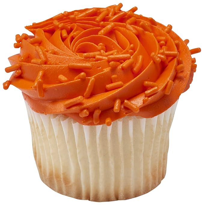 DecoPac Orange Sprinkles | Extra Large 26oz Pack | Cake Sprinkle Mix, Fancy Sprinkles For Cake Decorating, Handheld Container, Candy Sprinkles, Cake Sprinkles - Orange