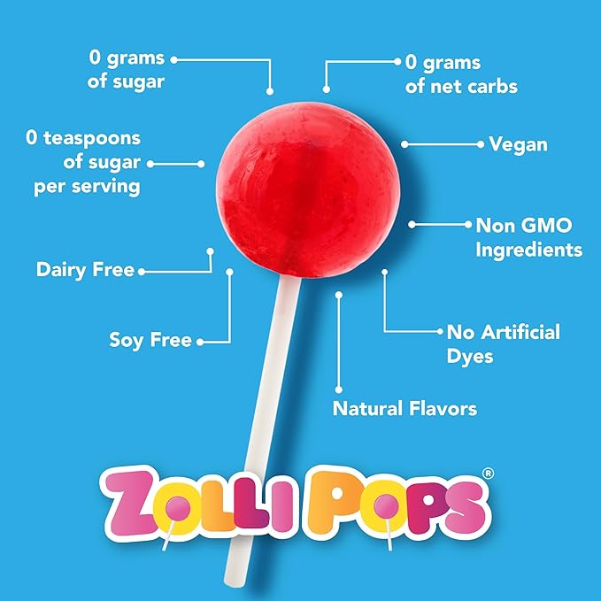 Zollipops Gabby's Dollhouse Variety Pack- Zollipops, Ball Popz, and Zaffi Taffy - Dye-Free - Keto & Diabetic-Friendly, Dentist-Approved Treats for Kids (Natural Fruit Flavors, 5.2 oz, Pack of 3)