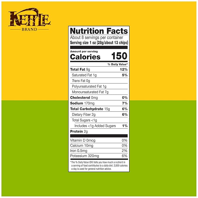 Kettle Brand Jalapeno Kettle Potato Chips, Gluten-Free, Non-GMO, 7.5 oz Bag (Pack of 12)