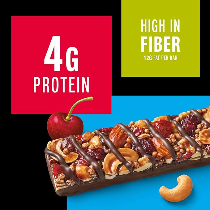 KIND Nut Bars, Dark Chocolate Cherry Cashew, Healthy Snacks, Gluten Free, 4g Protein, 24 Count