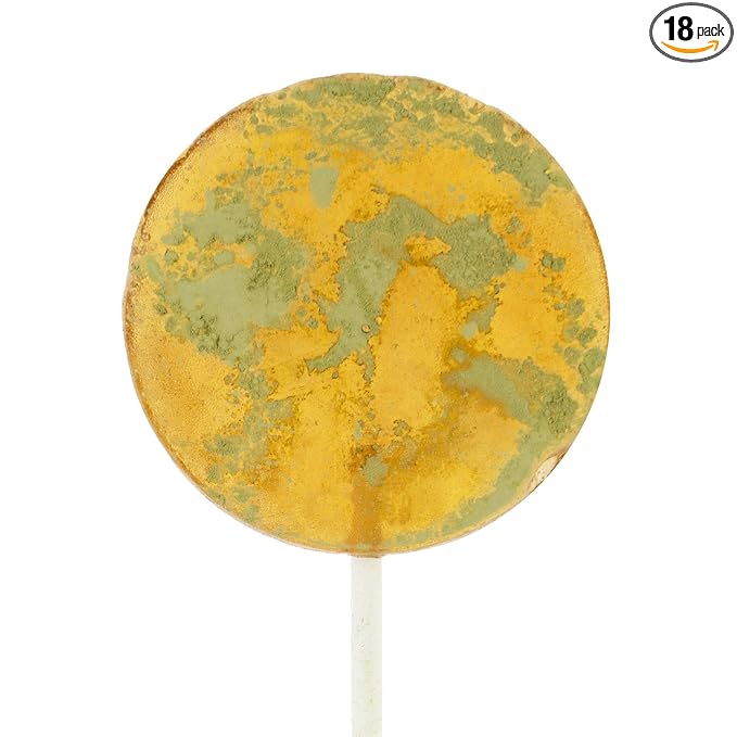Natural Honey Matcha Lollipops, 18 Pieces, Handcrafted in USA, No Artificial Ingredients, No Corn Syrup, 0.75 Pound, Sparko Sweets