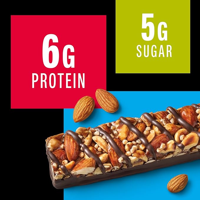KIND Nut Bars, Dark Chocolate Nuts and Sea Salt, Healthy Snacks, Gluten Free, Low Sugar, 6g Protein, 24 Count