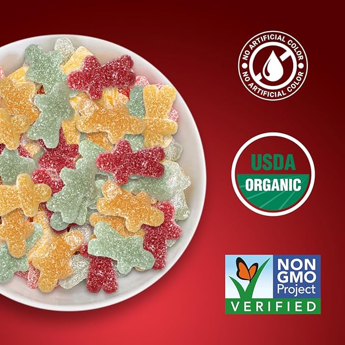 Organic Sour Littles Chewy Candy, 20 Bags of Sour Candy Bulk 0.5oz Each, Perfect for Movie Nights and Everyday Enjoyment, Healthy Candy for Kids and Adults Who Love Tangy Treats