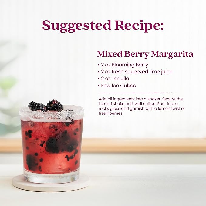 Smartfruit Blooming Berry + Antioxidants – 100% Real Fruit Purée with Strawberries, Blueberries, Raspberries – Great for Smoothies, Juice, Yogurt, Cocktails, Teas – High in Vitamin A & C – 2-Pk, 48oz Each
