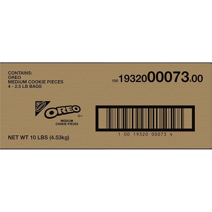 OREO Chocolate Sandwich Cookies Medium Cookie Pieces, 4 - 2.5 lb Bags