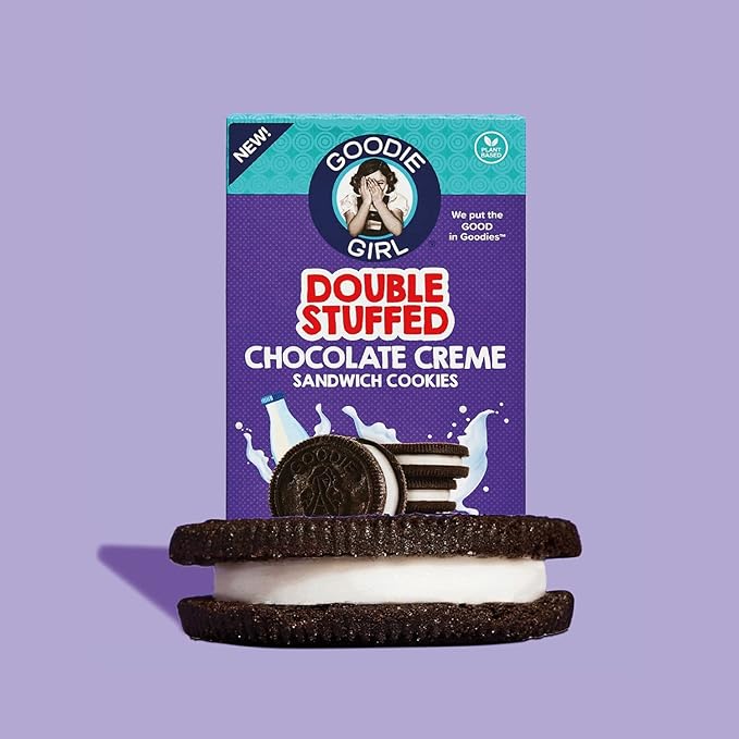 Goodie Girl Double Stuffed Chocolate Creme Sandwich Cookies - Gluten Free, Dairy Free, Peanut Free, Egg Free (3 Pack)