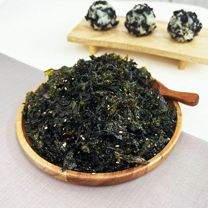 LENITH Korean Premium Seaweed and Hijiki, K-food Snack, Sweet and Nutty Rice Flakes, Easy making for Camping, Travel, Simple Meal, School Lunch, Drinking snacks, Appetizers_1.76 oz (50g)