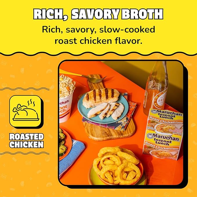 Maruchan Instant Lunch Roast Chicken Flavor, 2.25 Oz, Pack of 12