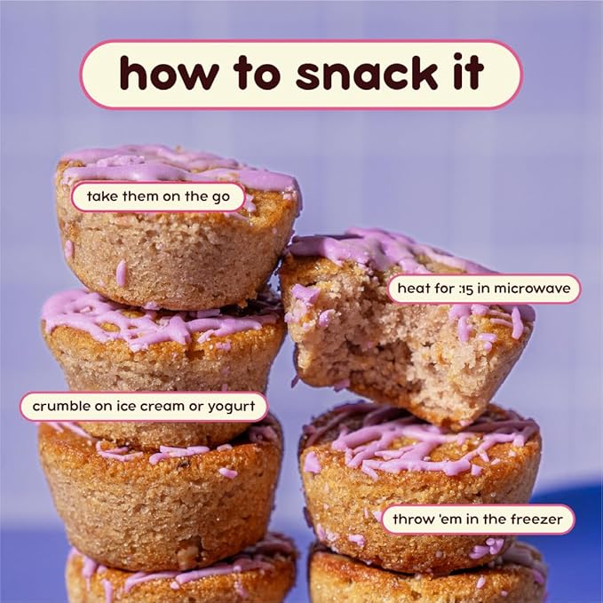 Prime Bites Minis - High Protein Muffin (12 Per Box, Blueberry) - 15g of Protein, 5g of Collagen, Gluten Free, Low Sugar Treat, Delicious Protein Snack