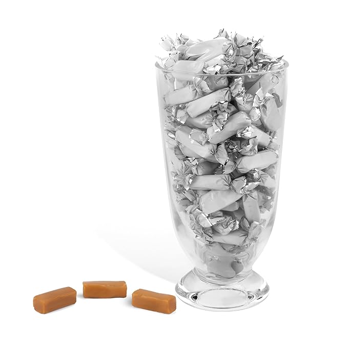Candy Envy - Individually Wrapped Caramels - White Wrapper - 12 Bags (Casepack) Bulk White Candy