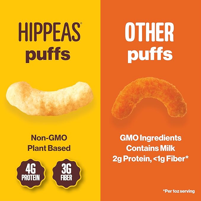 Hippeas Grillo's Dill Pickle, 0.75 Ounce (Pack of 18), 3g Protein, Fiber, Vegan, Gluten-Free, Crunchy, Plant Protein Snacks