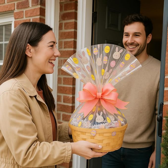 Handcrafted Gift Basket with Chocolates, Cookies, Snacks & Candy. Perfect for Birthdays, Sympathy, Holidays, Clients & Thank You Gifts (Standard: $64.99, Easter)